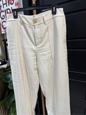 Cream Tailored Dress Pants